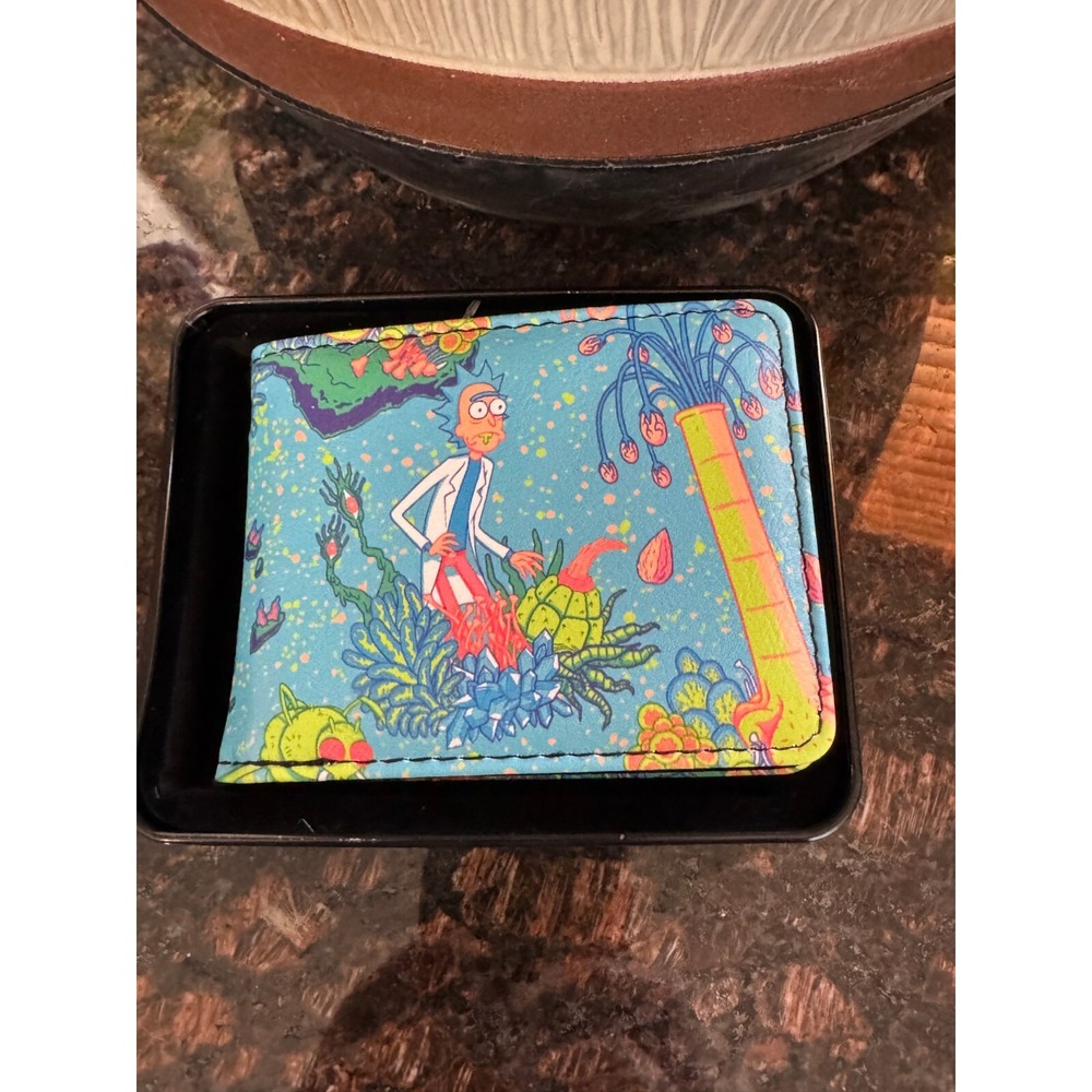 Buckle-Down Rick and Morty Bifold Wallet Botanical Garden Vegan Leather